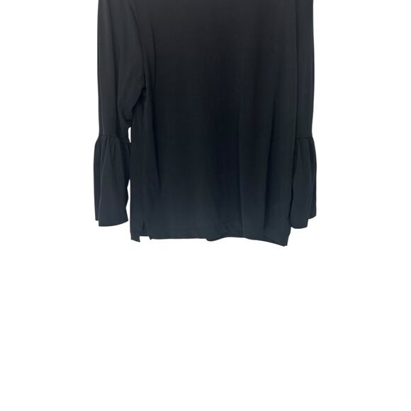 J.Crew Shirt Black Basic Classic Casual Work Crewneck Bell Sleeve Large - Picture 4 of 10